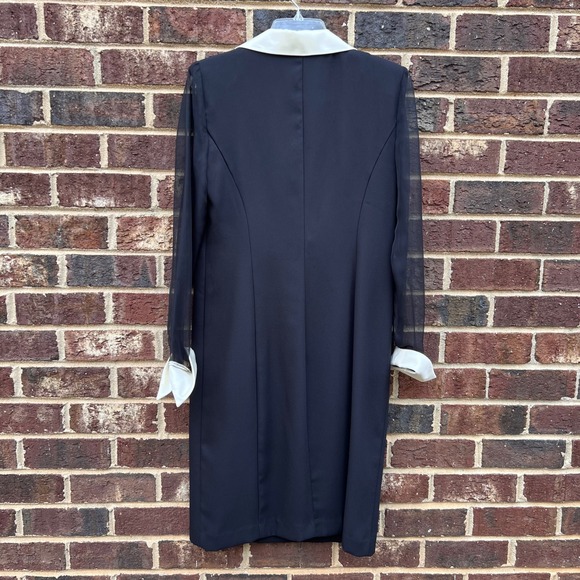 E.‎ Morgan Sheath Dress Cocktail Party Evening Black White Size 8 - Picture 5 of 5